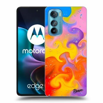 Picasee fekete szilikon tok az alábbi mobiltelefonokra Motorola Edge 30 - Bubbles