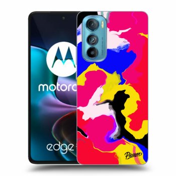 Picasee fekete szilikon tok az alábbi mobiltelefonokra Motorola Edge 30 - Watercolor