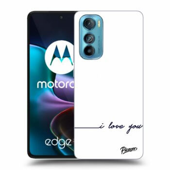 Picasee fekete szilikon tok az alábbi mobiltelefonokra Motorola Edge 30 - I love you