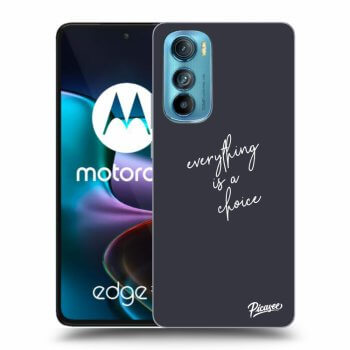 Picasee fekete szilikon tok az alábbi mobiltelefonokra Motorola Edge 30 - Everything is a choice