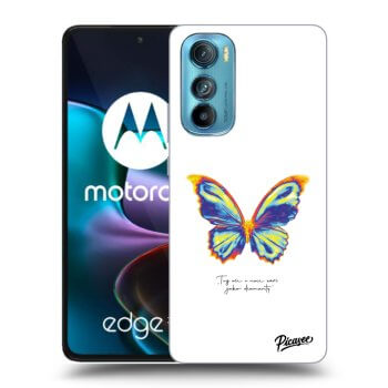 Picasee fekete szilikon tok az alábbi mobiltelefonokra Motorola Edge 30 - Diamanty White