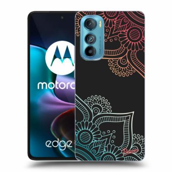 Picasee fekete szilikon tok az alábbi mobiltelefonokra Motorola Edge 30 - Flowers pattern
