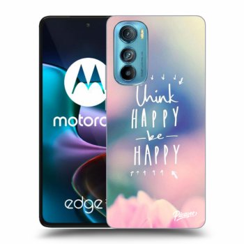 Picasee fekete szilikon tok az alábbi mobiltelefonokra Motorola Edge 30 - Think happy be happy