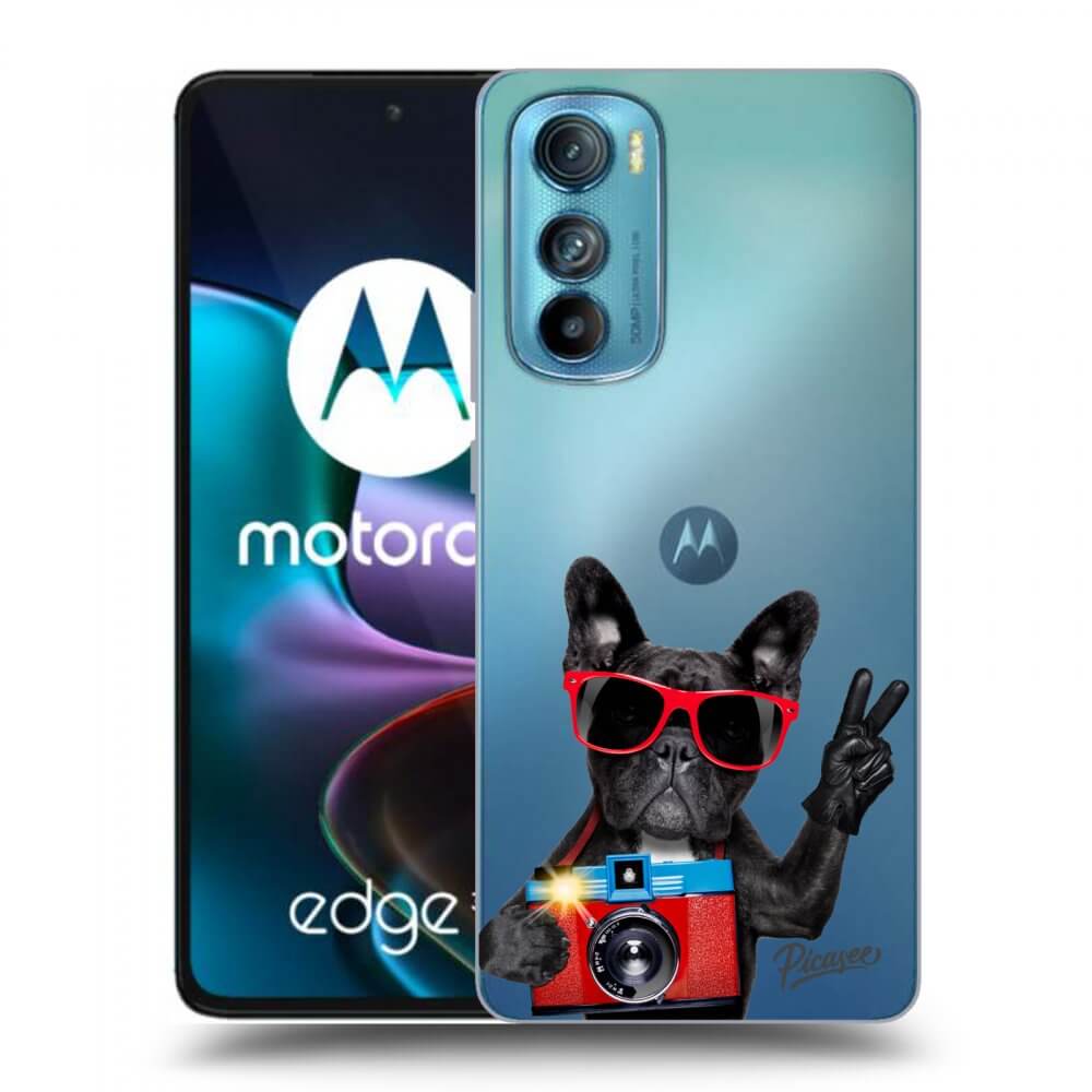 Picasee átlátszó szilikon tok az alábbi mobiltelefonokra Motorola Edge 30 - French Bulldog