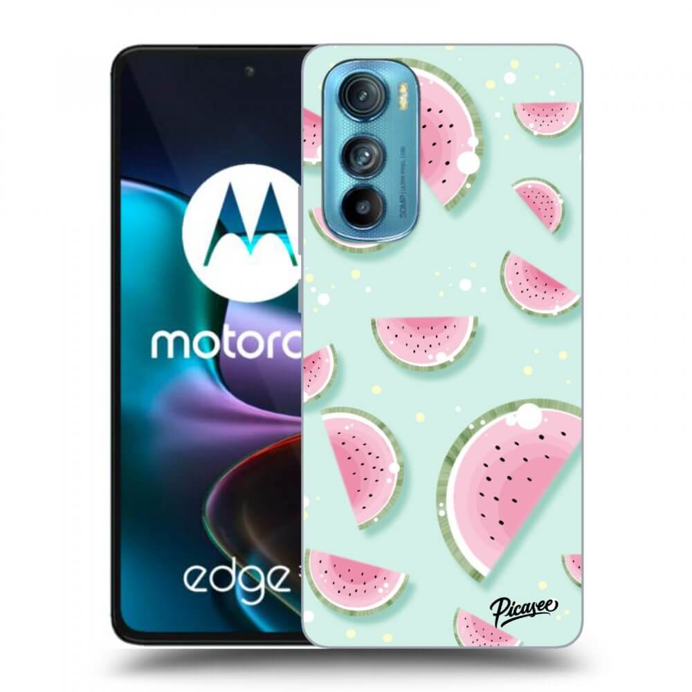 Picasee fekete szilikon tok az alábbi mobiltelefonokra Motorola Edge 30 - Watermelon 2