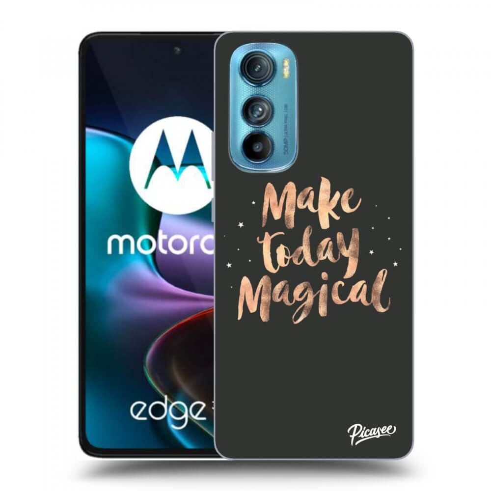 Picasee fekete szilikon tok az alábbi mobiltelefonokra Motorola Edge 30 - Make today Magical