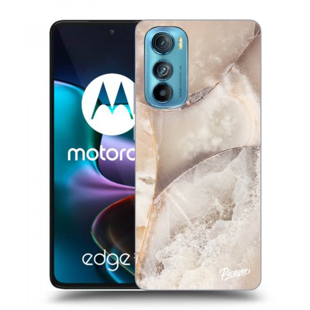 Picasee átlátszó szilikon tok az alábbi mobiltelefonokra Motorola Edge 30 - Cream marble
