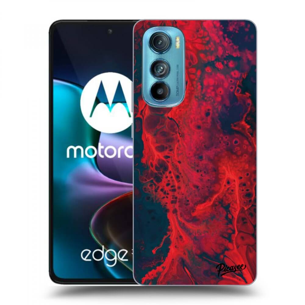 Picasee átlátszó szilikon tok az alábbi mobiltelefonokra Motorola Edge 30 - Organic red