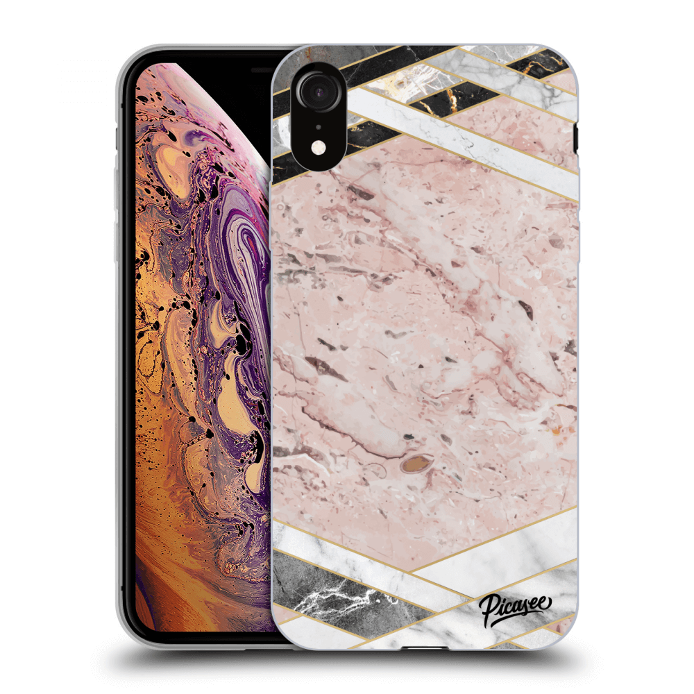 Picasee ULTIMATE CASE Apple iPhone XR - készülékre - Pink geometry