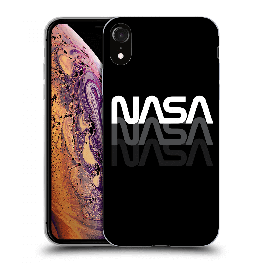 Picasee fekete szilikon tok az alábbi mobiltelefonokra Apple iPhone XR - NASA Triple