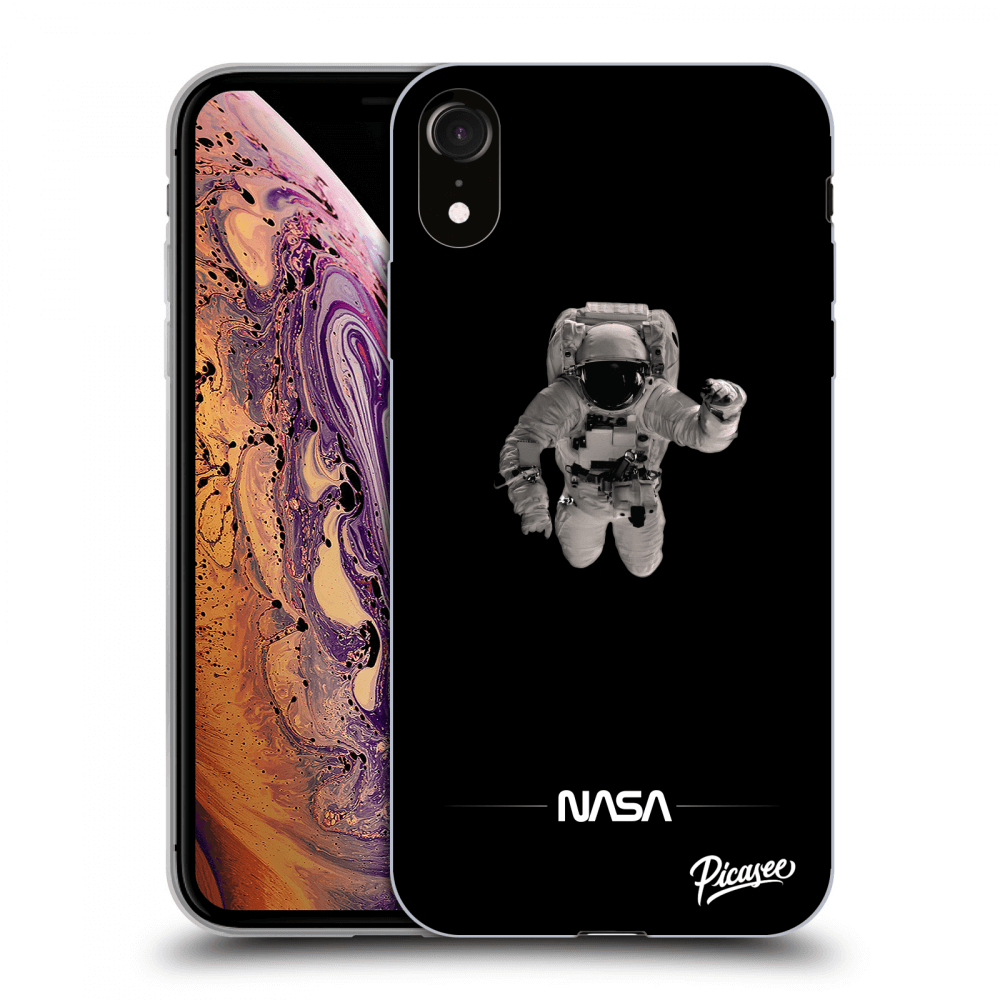 Picasee átlátszó szilikon tok az alábbi mobiltelefonokra Apple iPhone XR - Astronaut Minimal