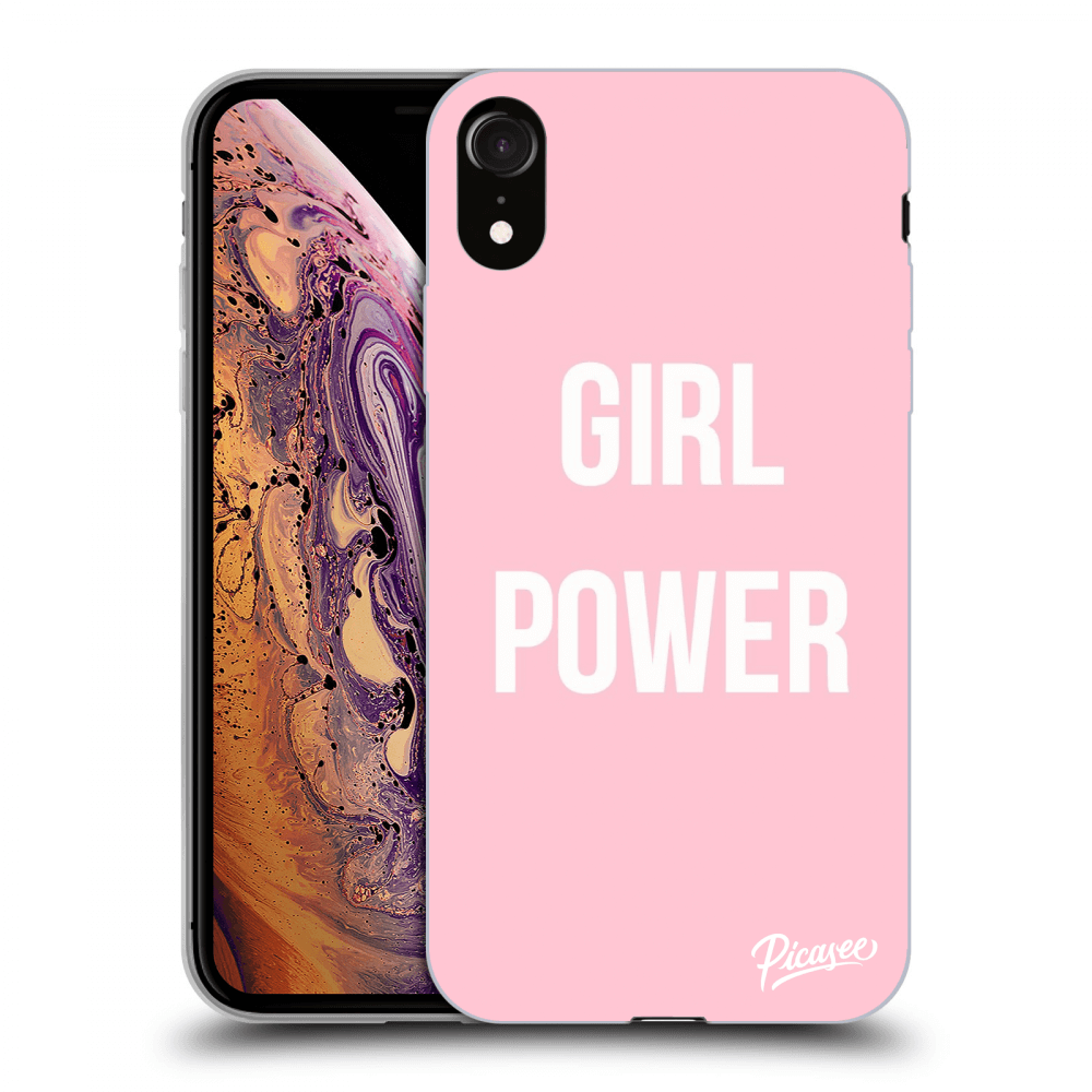 Picasee átlátszó szilikon tok az alábbi mobiltelefonokra Apple iPhone XR - Girl power