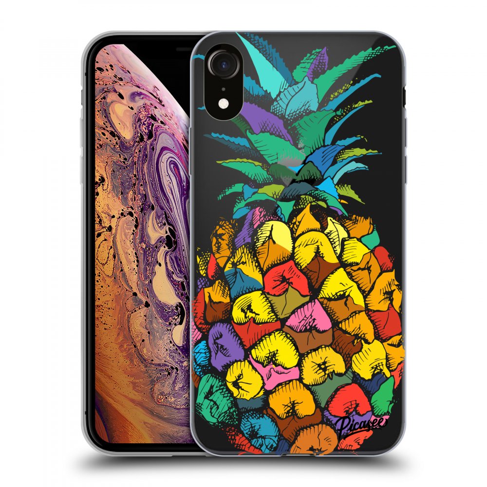 Picasee átlátszó szilikon tok az alábbi mobiltelefonokra Apple iPhone XR - Pineapple