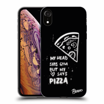 Picasee fekete szilikon tok az alábbi mobiltelefonokra Apple iPhone XR - Pizza