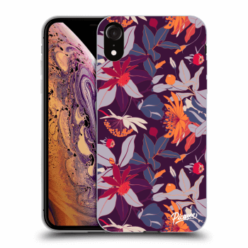 Szilikon tok erre a típusra Apple iPhone XR - Purple Leaf