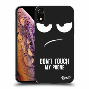 Picasee fekete szilikon tok az alábbi mobiltelefonokra Apple iPhone XR - Don't Touch My Phone