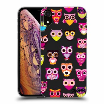 Picasee fekete szilikon tok az alábbi mobiltelefonokra Apple iPhone XR - Owls