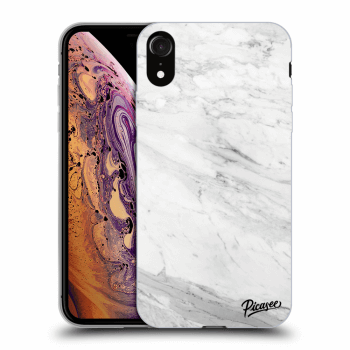 Picasee átlátszó szilikon tok az alábbi mobiltelefonokra Apple iPhone XR - White marble