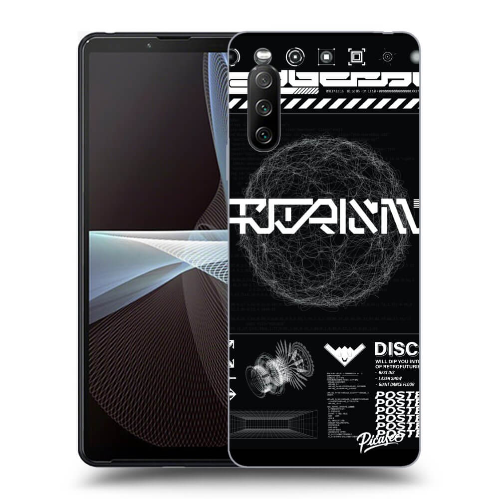 Picasee fekete szilikon tok az alábbi mobiltelefonokra Sony Xperia 10 III - BLACK DISCO