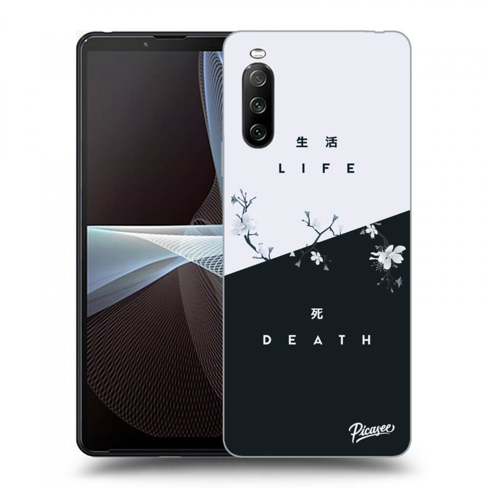Picasee fekete szilikon tok az alábbi mobiltelefonokra Sony Xperia 10 III - Life - Death