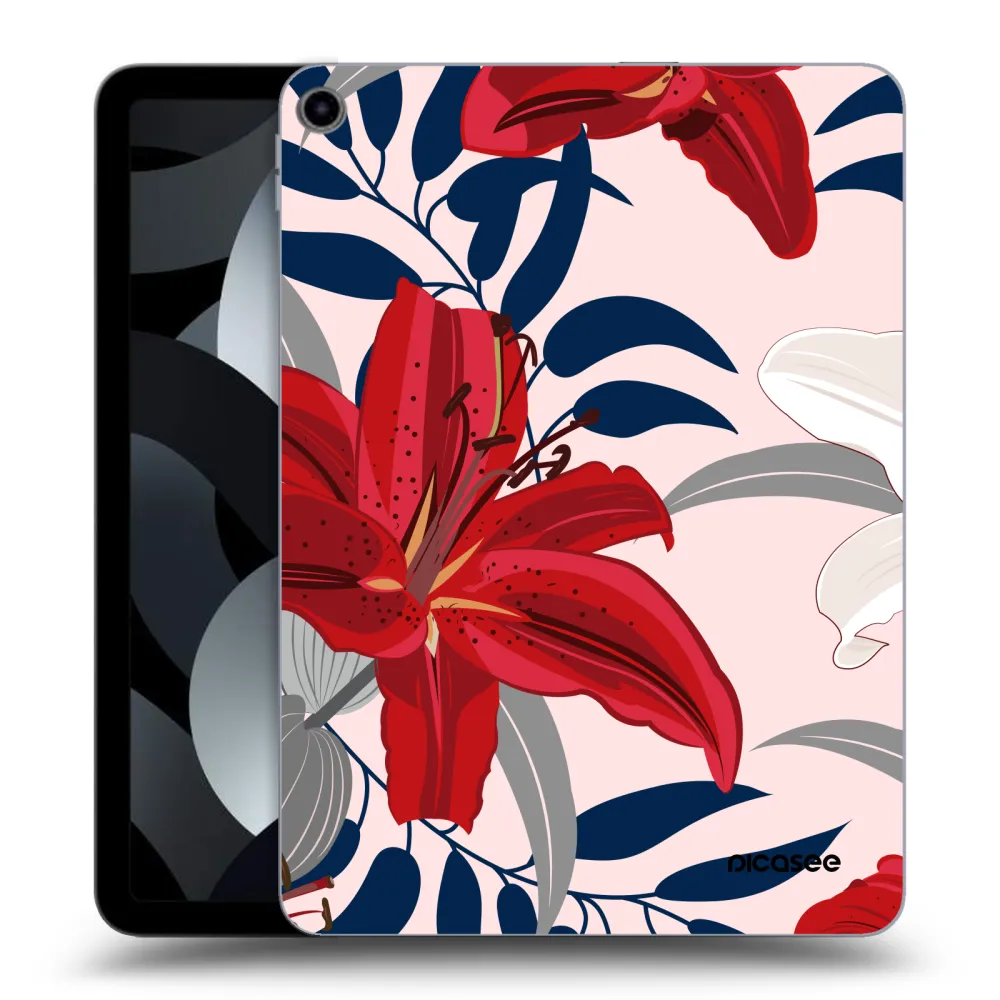 Picasee átlátszó szilikon tok az alábbi táblagépre Apple iPad Pro 11" 2019 (1.gen.) - Red Lily