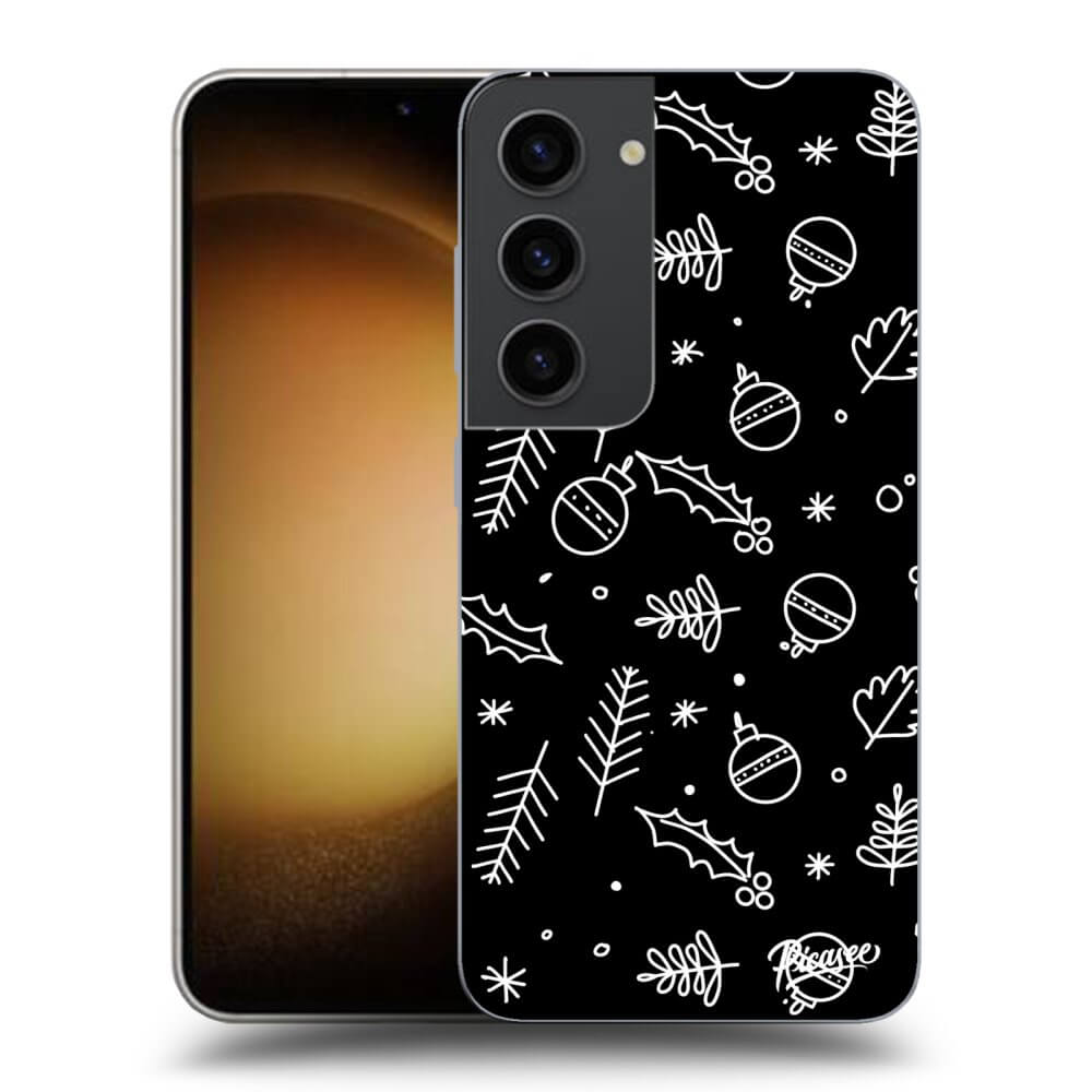 Picasee fekete szilikon tok az alábbi mobiltelefonokra Samsung Galaxy S23 5G - Mistletoe