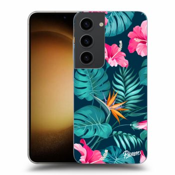 Szilikon tok erre a típusra Samsung Galaxy S23 5G - Pink Monstera