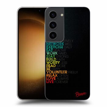 Picasee fekete szilikon tok az alábbi mobiltelefonokra Samsung Galaxy S23 5G - Motto life