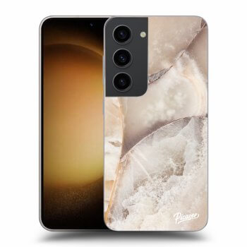 Picasee fekete szilikon tok az alábbi mobiltelefonokra Samsung Galaxy S23 5G - Cream marble