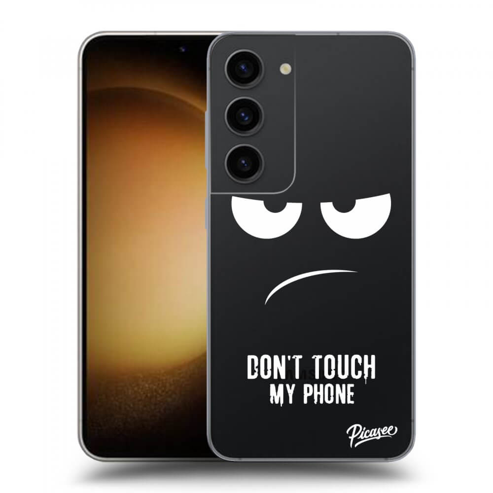 Picasee átlátszó szilikon tok az alábbi mobiltelefonokra Samsung Galaxy S23 5G - Don't Touch My Phone