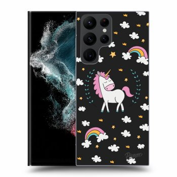 Picasee fekete szilikon tok az alábbi mobiltelefonokra Samsung Galaxy S23 Ultra 5G - Unicorn star heaven