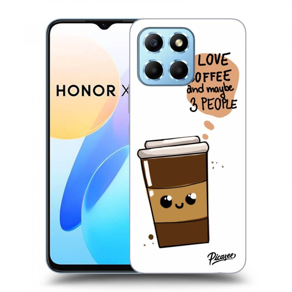 Picasee átlátszó szilikon tok az alábbi mobiltelefonokra Honor X8 5G - Cute coffee