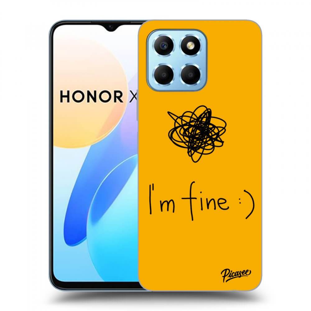 Picasee fekete szilikon tok az alábbi mobiltelefonokra Honor X8 5G - I am fine