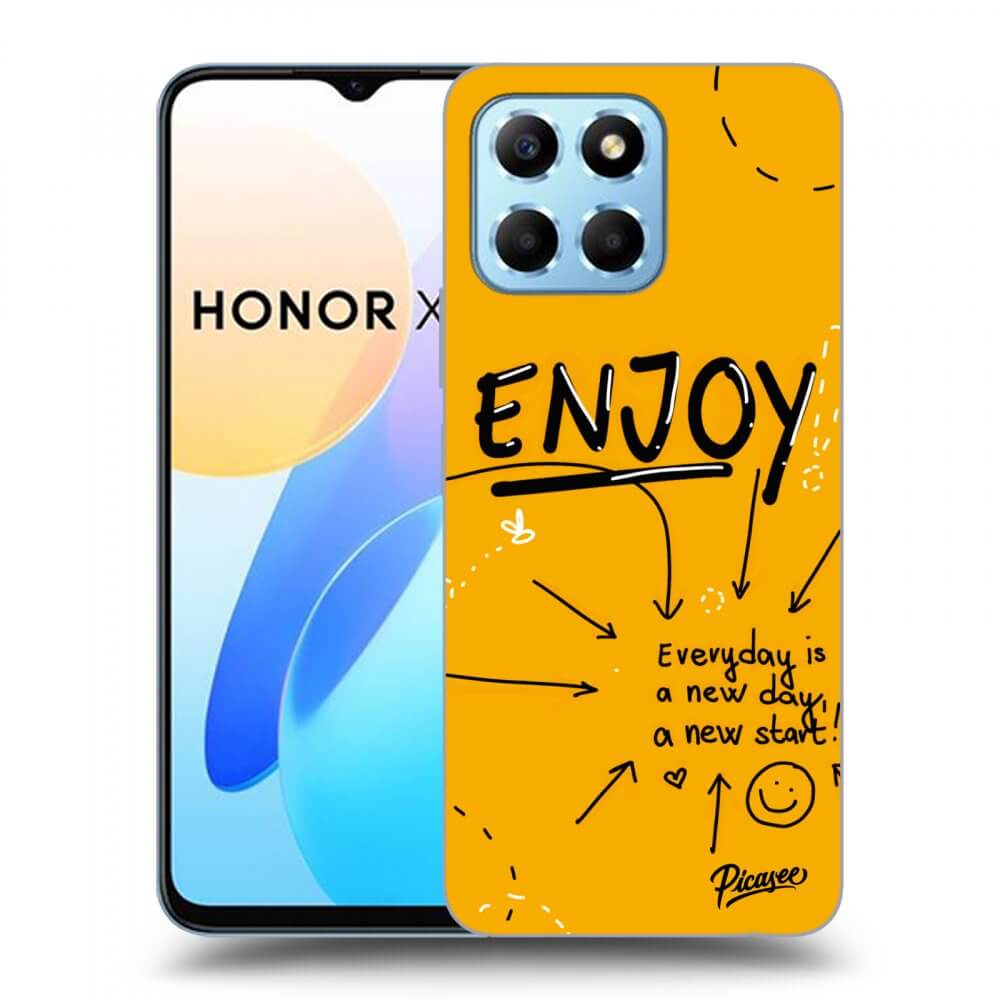 Picasee fekete szilikon tok az alábbi mobiltelefonokra Honor X8 5G - Enjoy