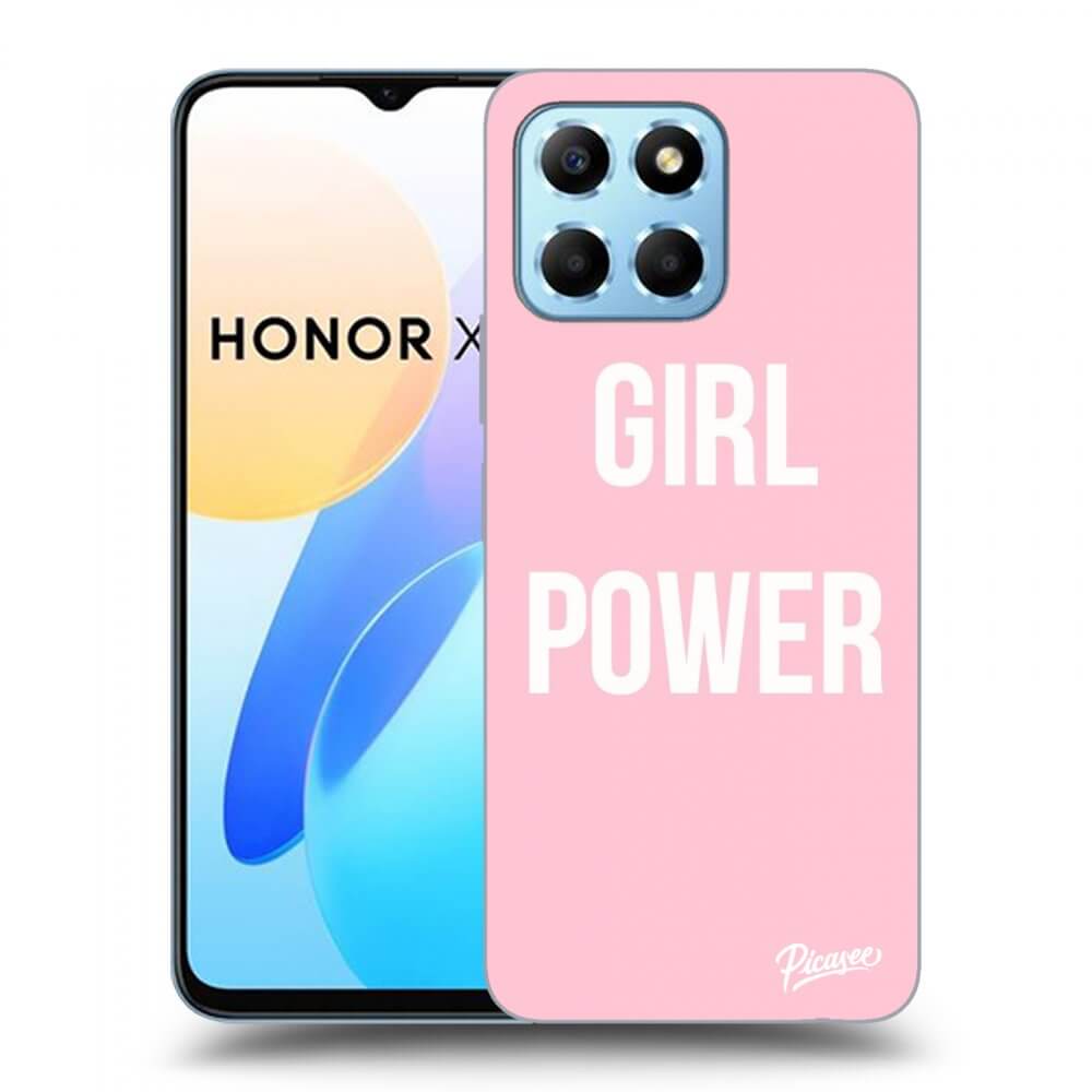 Picasee fekete szilikon tok az alábbi mobiltelefonokra Honor X8 5G - Girl power