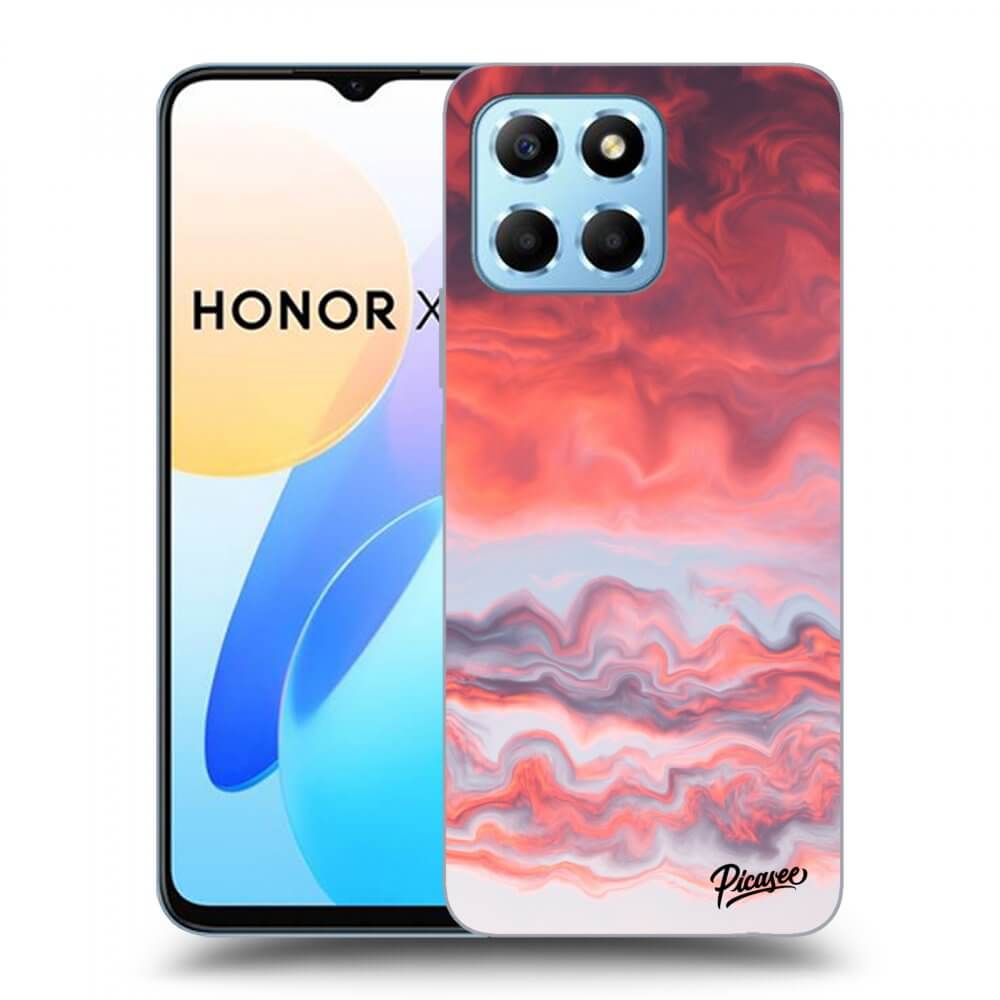 Picasee átlátszó szilikon tok az alábbi mobiltelefonokra Honor X8 5G - Sunset