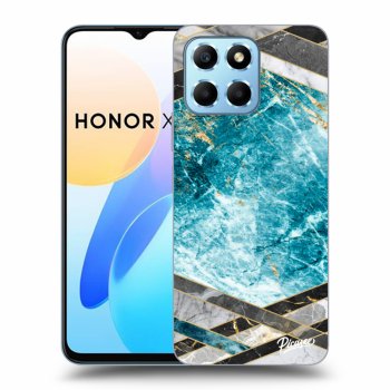 Picasee átlátszó szilikon tok az alábbi mobiltelefonokra Honor X8 5G - Blue geometry