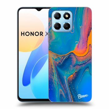 Picasee fekete szilikon tok az alábbi mobiltelefonokra Honor X8 5G - Rainbow