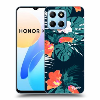 Picasee fekete szilikon tok az alábbi mobiltelefonokra Honor X8 5G - Monstera Color