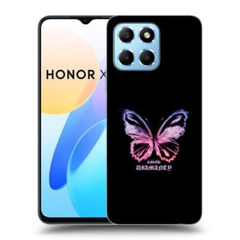 Picasee fekete szilikon tok az alábbi mobiltelefonokra Honor X8 5G - Diamanty Purple