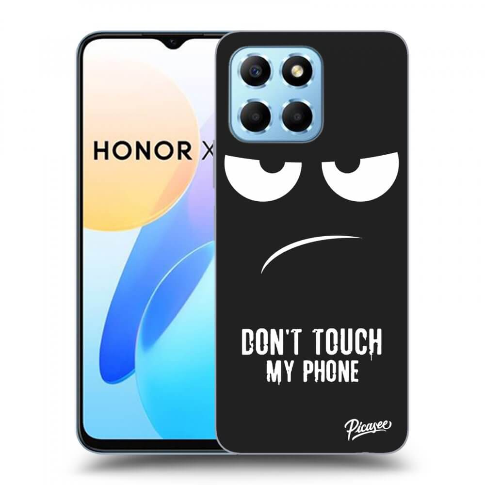 Picasee fekete szilikon tok az alábbi mobiltelefonokra Honor X8 5G - Don't Touch My Phone