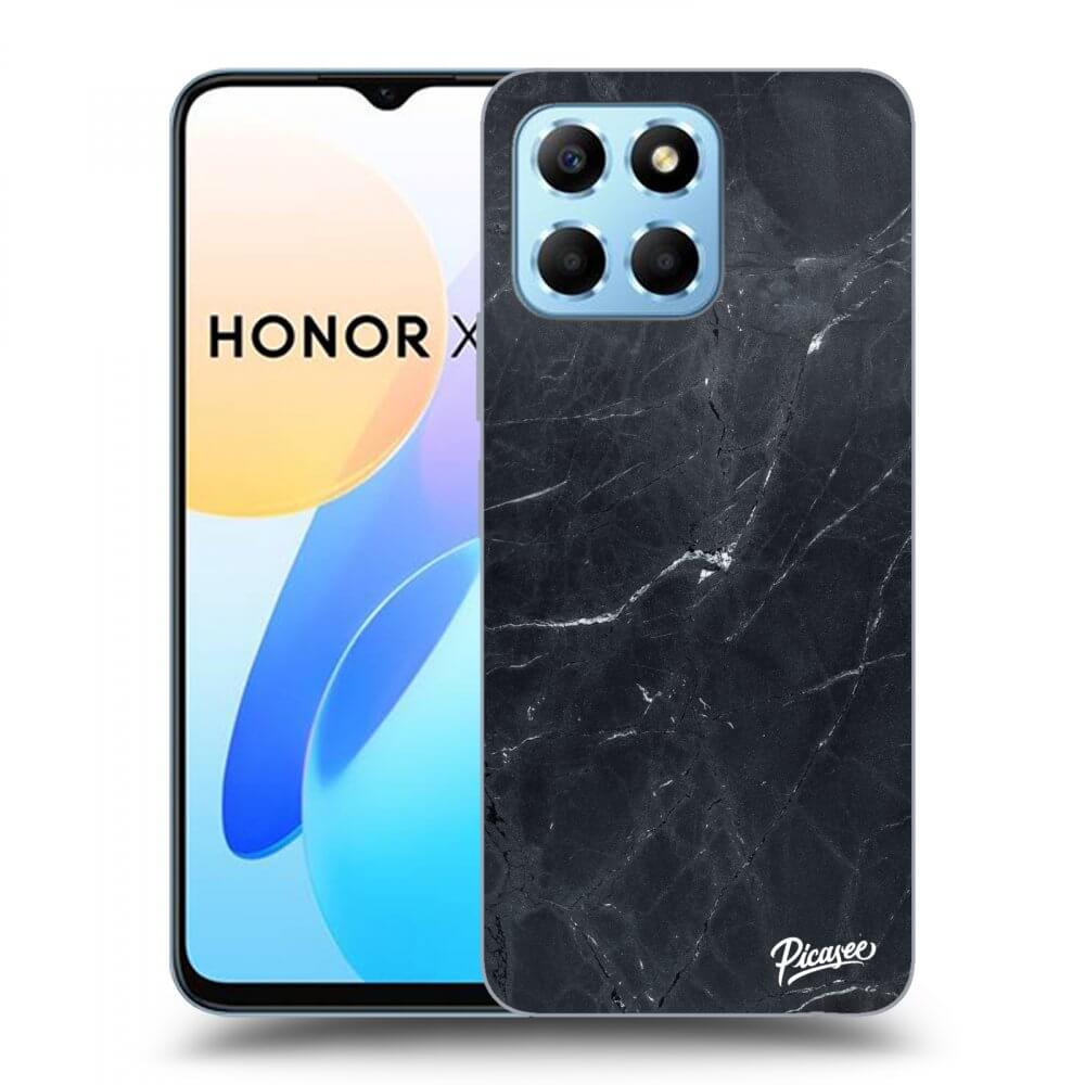 Picasee átlátszó szilikon tok az alábbi mobiltelefonokra Honor X8 5G - Black marble