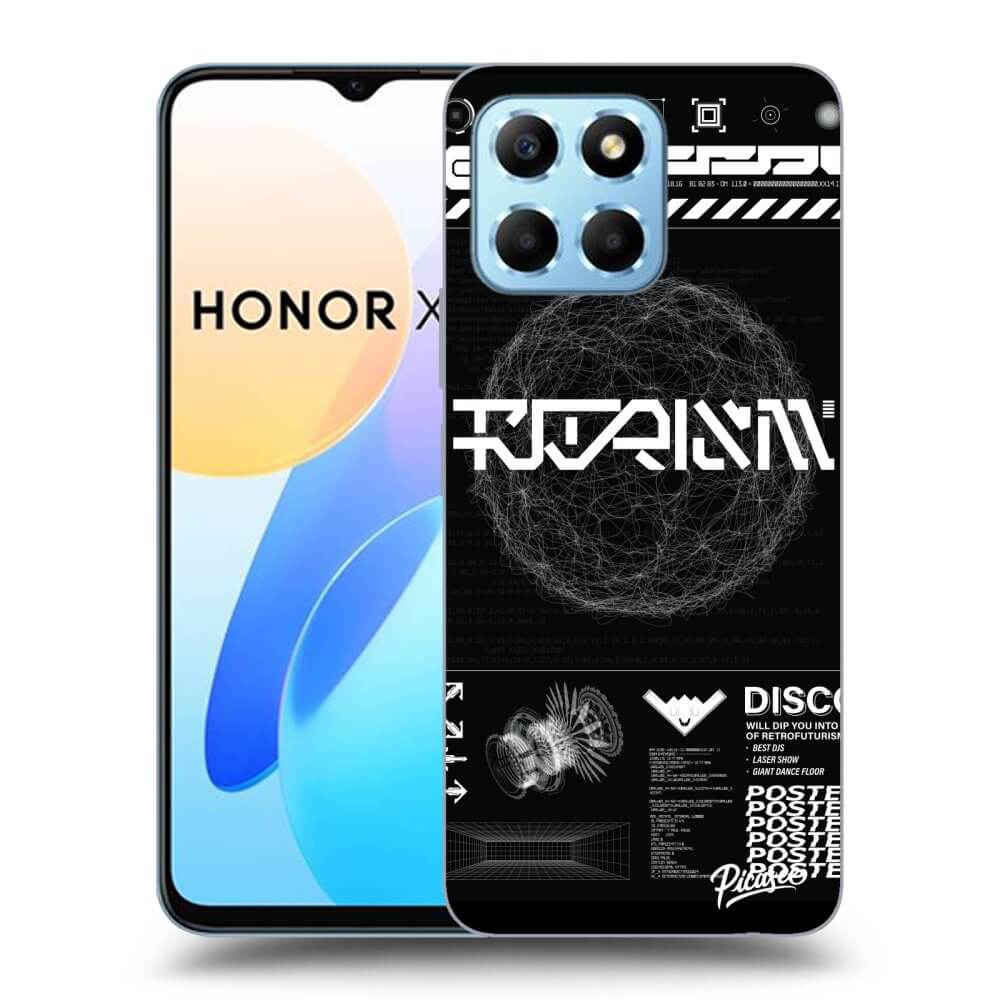 Picasee átlátszó szilikon tok az alábbi mobiltelefonokra Honor X6 - BLACK DISCO