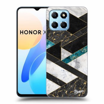 Picasee fekete szilikon tok az alábbi mobiltelefonokra Honor X6 - Dark geometry