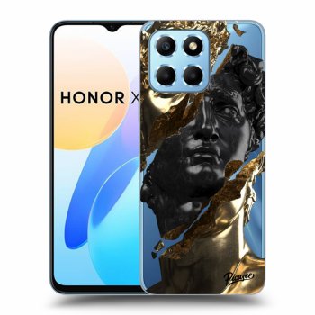 Picasee átlátszó szilikon tok az alábbi mobiltelefonokra Honor X6 - Gold - Black