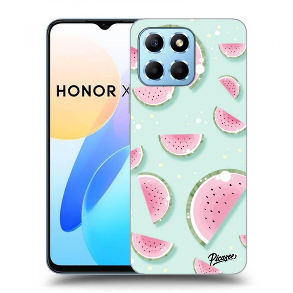 Picasee fekete szilikon tok az alábbi mobiltelefonokra Honor X6 - Watermelon 2