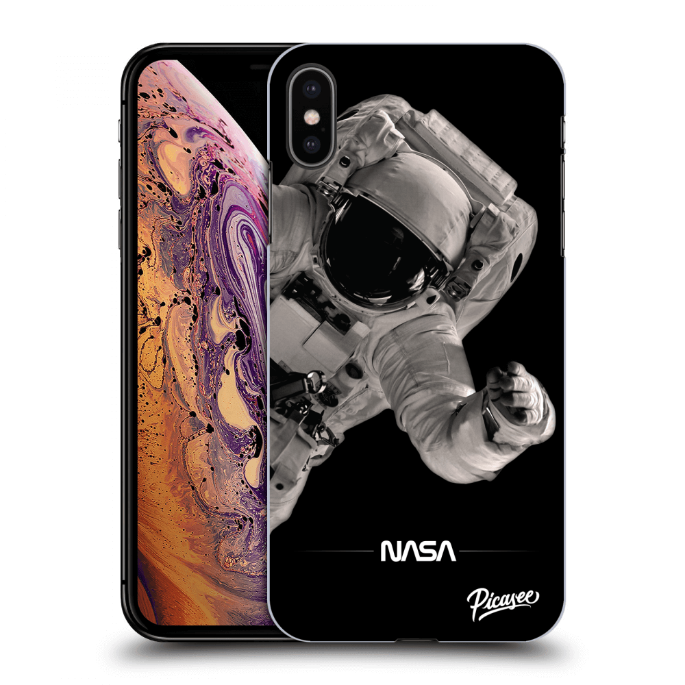 Picasee fekete szilikon tok az alábbi mobiltelefonokra Apple iPhone XS Max - Astronaut Big