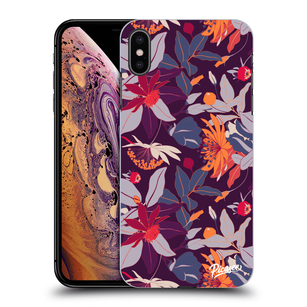 Picasee ULTIMATE CASE Apple iPhone XS Max - készülékre - Purple Leaf