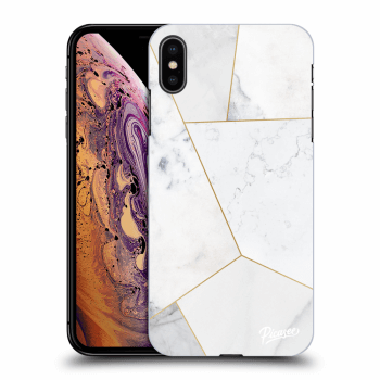 Szilikon tok erre a típusra Apple iPhone XS Max - White tile