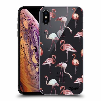 Picasee átlátszó szilikon tok az alábbi mobiltelefonokra Apple iPhone XS Max - Flamingos